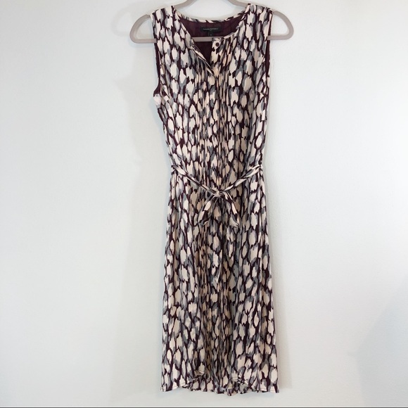 Banana Republic Dresses & Skirts - Banana Republic Factory plum beige pleated dress 6